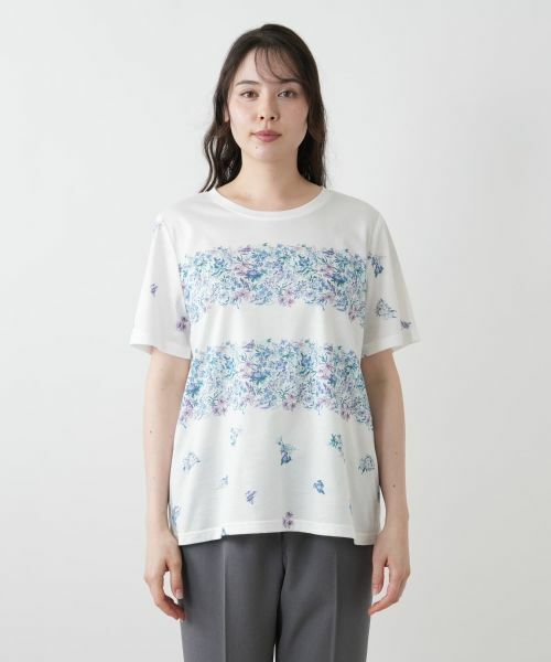 Leilian PLUS HOUSE / レリアンプラスハウス カットソー | 【店舗人気】プリントクルーネックカットソー | 詳細7