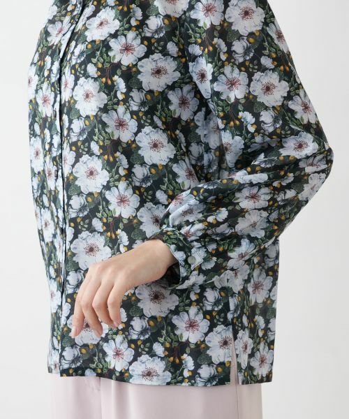 Leilian PLUS HOUSE / レリアンプラスハウス シャツ・ブラウス | プリントバンドカラーブラウス | 詳細10