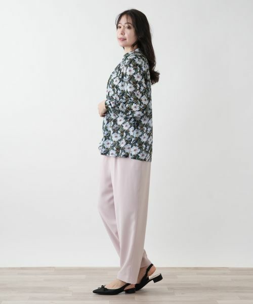 Leilian PLUS HOUSE / レリアンプラスハウス シャツ・ブラウス | プリントバンドカラーブラウス | 詳細2