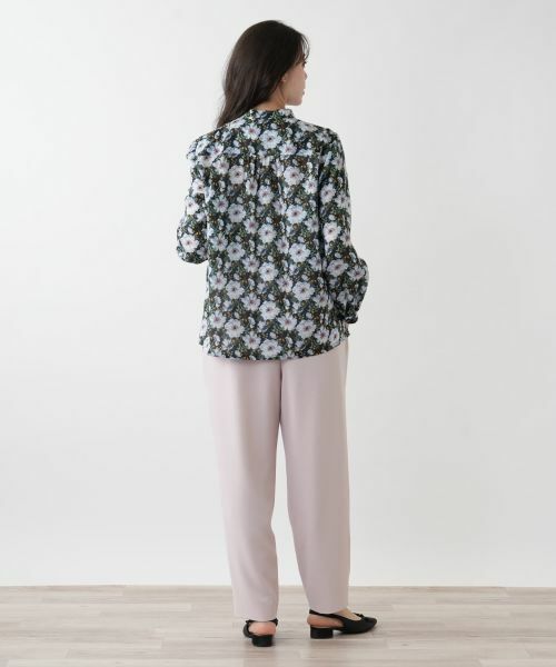 Leilian PLUS HOUSE / レリアンプラスハウス シャツ・ブラウス | プリントバンドカラーブラウス | 詳細3