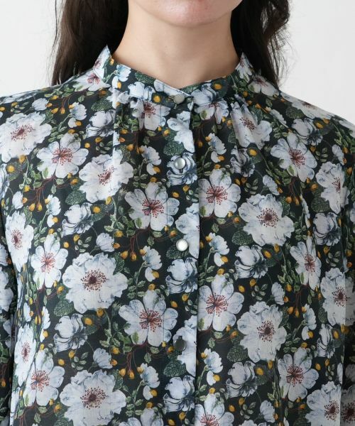 Leilian PLUS HOUSE / レリアンプラスハウス シャツ・ブラウス | プリントバンドカラーブラウス | 詳細7