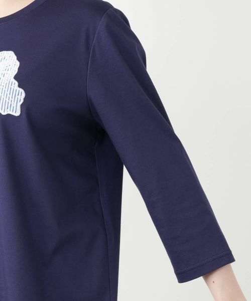 Leilian PLUS HOUSE / レリアンプラスハウス カットソー | 【店舗人気】フラワーモチーフ七分袖カットソー | 詳細12