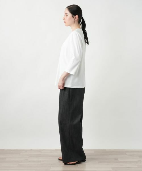 Leilian PLUS HOUSE / レリアンプラスハウス カットソー | 【店舗人気】フラワーモチーフ七分袖カットソー | 詳細2