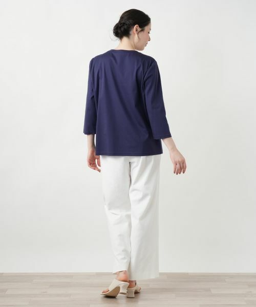 Leilian PLUS HOUSE / レリアンプラスハウス カットソー | 【店舗人気】フラワーモチーフ七分袖カットソー | 詳細6