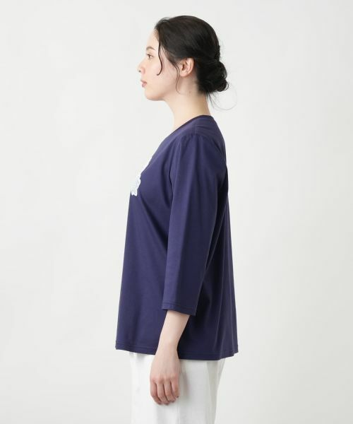 Leilian PLUS HOUSE / レリアンプラスハウス カットソー | 【店舗人気】フラワーモチーフ七分袖カットソー | 詳細8