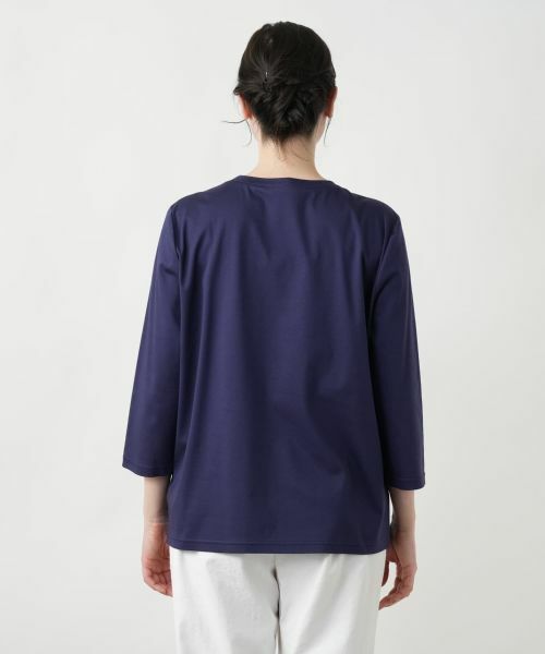 Leilian PLUS HOUSE / レリアンプラスハウス カットソー | 【店舗人気】フラワーモチーフ七分袖カットソー | 詳細9