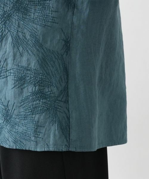 Leilian PLUS HOUSE / レリアンプラスハウス シャツ・ブラウス | 刺繍バンドカラーブラウス【ROSSO35】 | 詳細14