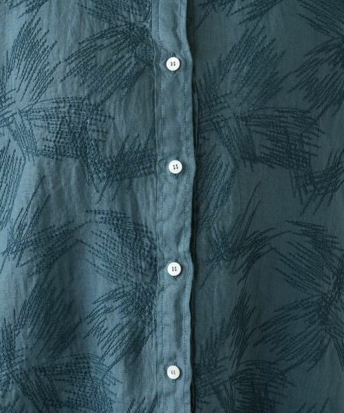 Leilian PLUS HOUSE / レリアンプラスハウス シャツ・ブラウス | 刺繍バンドカラーブラウス【ROSSO35】 | 詳細15