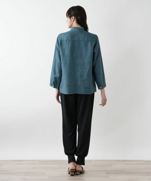 Leilian PLUS HOUSE / レリアンプラスハウス シャツ・ブラウス | 刺繍バンドカラーブラウス【ROSSO35】 | 詳細6