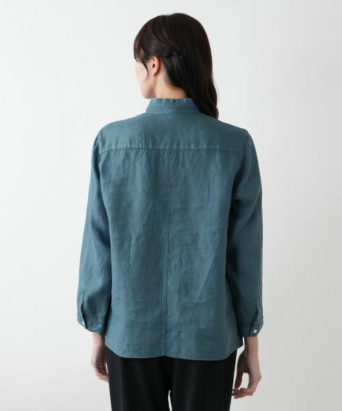 Leilian PLUS HOUSE / レリアンプラスハウス シャツ・ブラウス | 刺繍バンドカラーブラウス【ROSSO35】 | 詳細9