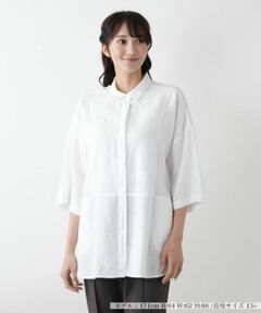 Leilian PLUS HOUSE / レリアンプラスハウス シャツ・ブラウス | 刺繍比翼ブラウス【ROSSO35】