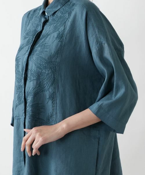 Leilian PLUS HOUSE / レリアンプラスハウス シャツ・ブラウス | 刺繍比翼ブラウス【ROSSO35】 | 詳細12