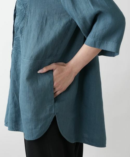 Leilian PLUS HOUSE / レリアンプラスハウス シャツ・ブラウス | 刺繍比翼ブラウス【ROSSO35】 | 詳細14