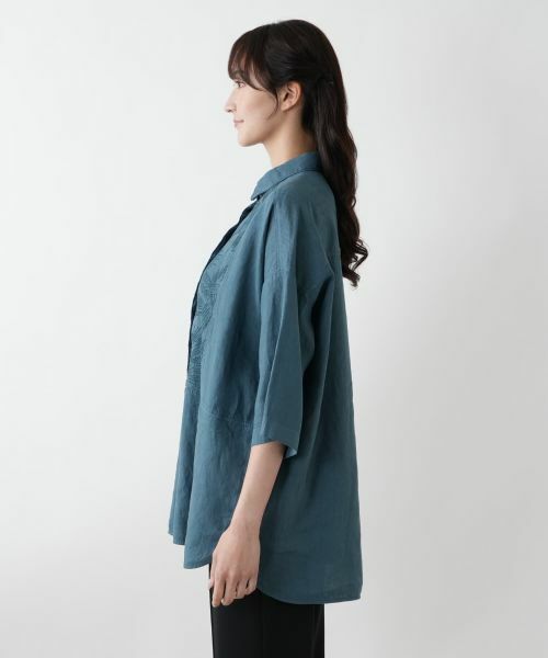 Leilian PLUS HOUSE / レリアンプラスハウス シャツ・ブラウス | 刺繍比翼ブラウス【ROSSO35】 | 詳細8