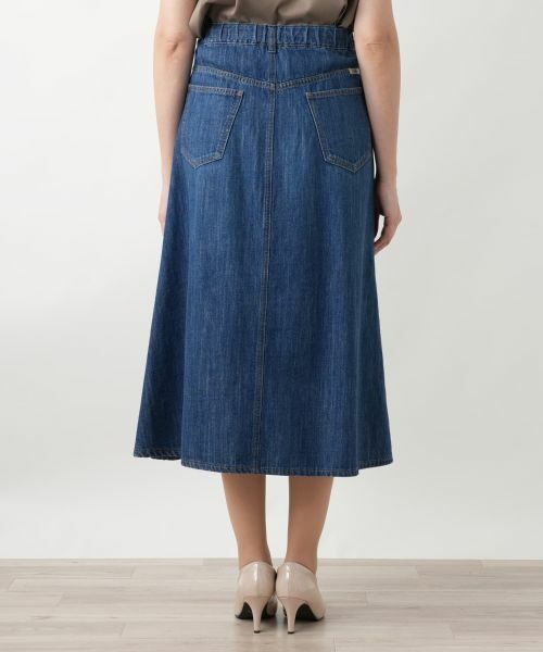 Leilian PLUS HOUSE / レリアンプラスハウス ミニ・ひざ丈スカート | 【店舗人気】デニムフレアスカート【L JEANS】 | 詳細6