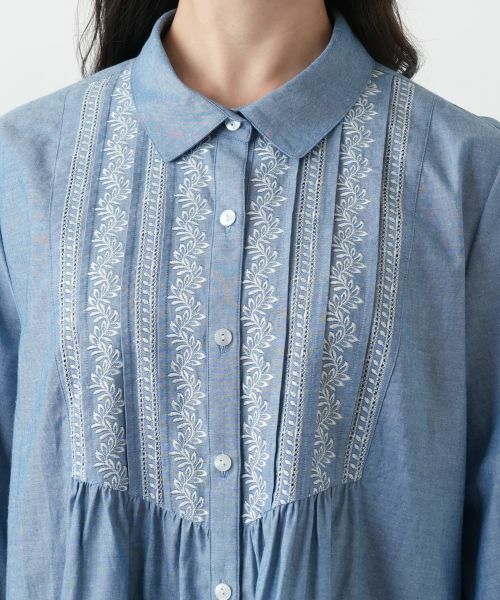 Leilian PLUS HOUSE / レリアンプラスハウス シャツ・ブラウス | 【店舗人気】刺繍ギャザーブラウス【Leilian WHITE LABEL】 | 詳細10