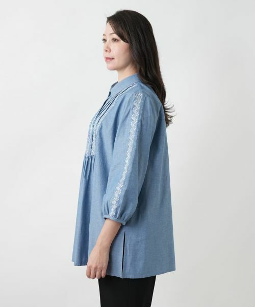 Leilian PLUS HOUSE / レリアンプラスハウス シャツ・ブラウス | 【店舗人気】刺繍ギャザーブラウス【Leilian WHITE LABEL】 | 詳細8