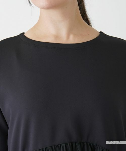 Leilian PLUS HOUSE / レリアンプラスハウス ドレス | 異素材切替ワンピース【プラス企画】 | 詳細10