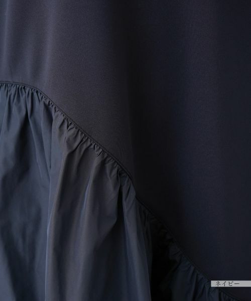 Leilian PLUS HOUSE / レリアンプラスハウス ドレス | 【店舗人気】異素材切替フレアワンピース【プラス企画】 | 詳細15