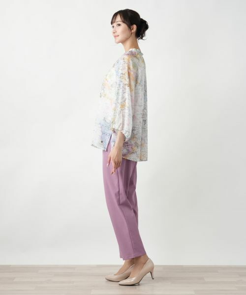 Leilian PLUS HOUSE / レリアンプラスハウス シャツ・ブラウス | 【店舗人気】プリントフリルブラウス | 詳細2