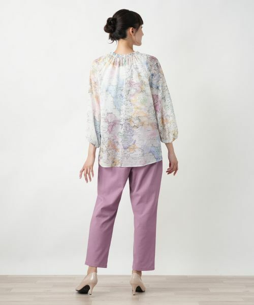 Leilian PLUS HOUSE / レリアンプラスハウス シャツ・ブラウス | 【店舗人気】プリントフリルブラウス | 詳細3