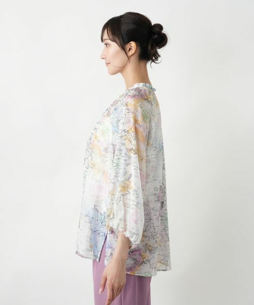 Leilian PLUS HOUSE / レリアンプラスハウス シャツ・ブラウス | 【店舗人気】プリントフリルブラウス | 詳細5