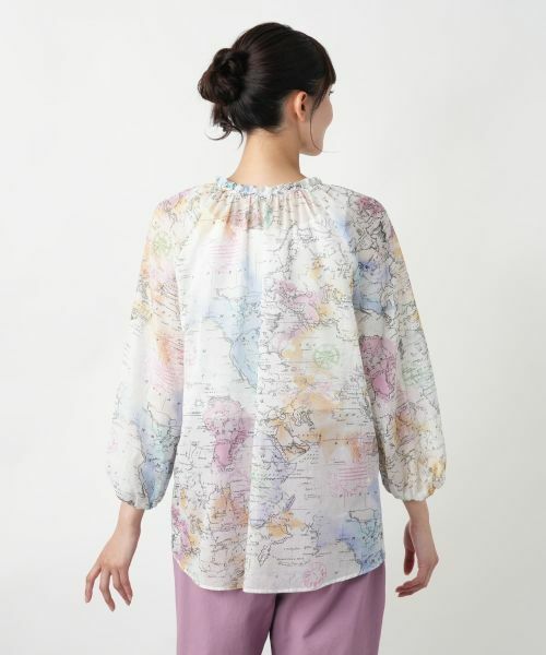 Leilian PLUS HOUSE / レリアンプラスハウス シャツ・ブラウス | 【店舗人気】プリントフリルブラウス | 詳細6