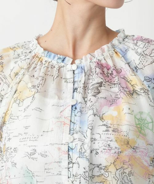 Leilian PLUS HOUSE / レリアンプラスハウス シャツ・ブラウス | 【店舗人気】プリントフリルブラウス | 詳細7