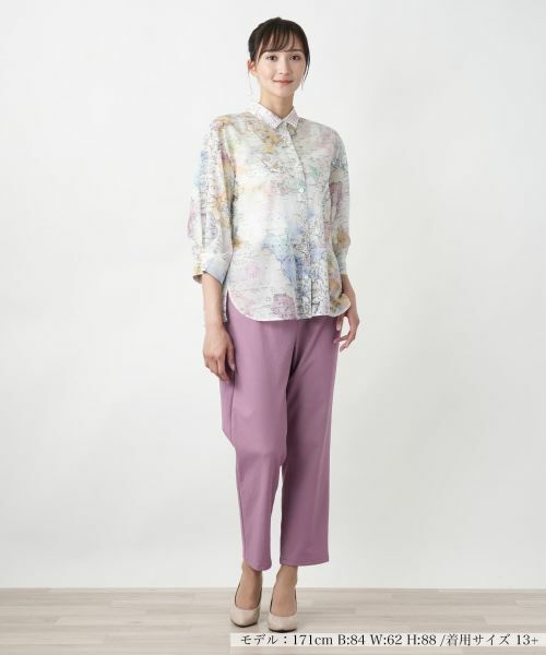 Leilian PLUS HOUSE / レリアンプラスハウス シャツ・ブラウス | プリントブラウス | 詳細1