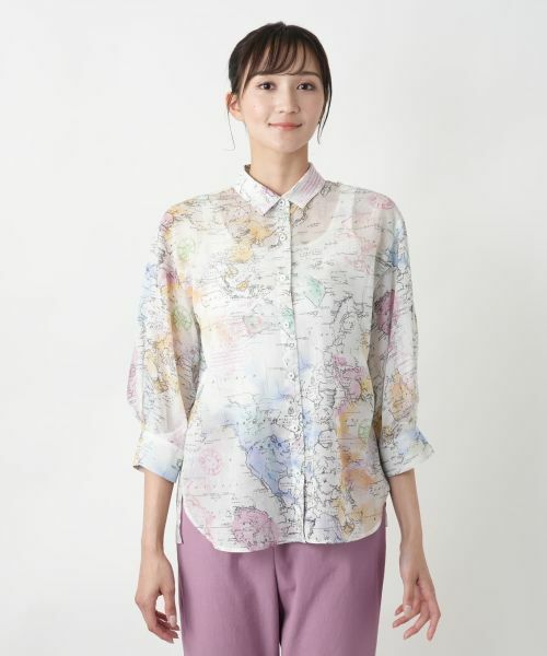 Leilian PLUS HOUSE / レリアンプラスハウス シャツ・ブラウス | プリントブラウス | 詳細4