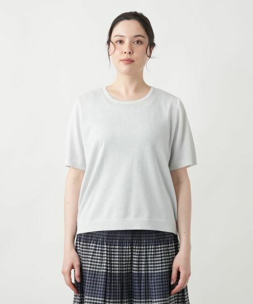 Leilian PLUS HOUSE / レリアンプラスハウス ニット・セーター | 【店舗人気】ラメニット【Leilian WHITE LABEL】 | 詳細7