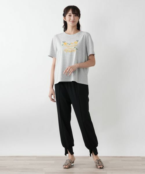 Leilian PLUS HOUSE / レリアンプラスハウス Tシャツ | 【店舗人気】ナローボーダーTシャツ【Leilian WHITE LABEL】 | 詳細1