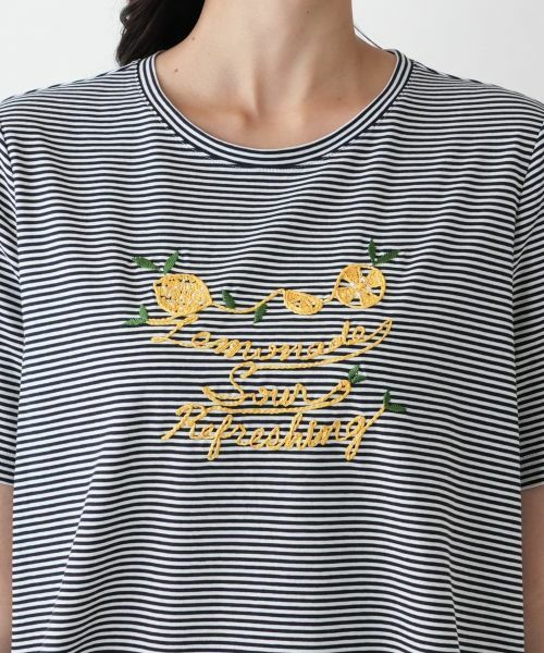 Leilian PLUS HOUSE / レリアンプラスハウス Tシャツ | 【店舗人気】ナローボーダーTシャツ【Leilian WHITE LABEL】 | 詳細10