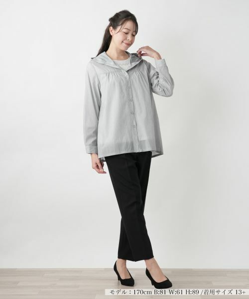 Leilian PLUS HOUSE / レリアンプラスハウス シャツ・ブラウス | 【店舗人気】フーデッドブラウス【Leilian WHITE LABEL】 | 詳細4