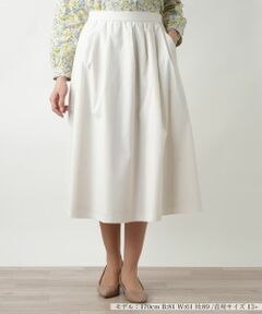 Leilian PLUS HOUSE / レリアンプラスハウス ミニ・ひざ丈スカート | 【店舗人気】洗えるギャザースカート