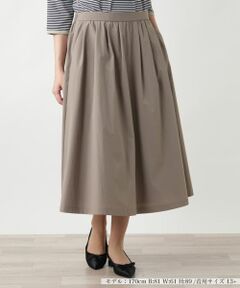 Leilian PLUS HOUSE / レリアンプラスハウス ミニ・ひざ丈スカート | 【店舗人気】洗えるギャザースカート