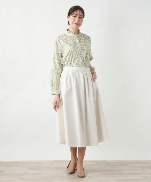 Leilian PLUS HOUSE / レリアンプラスハウス ミニ・ひざ丈スカート | 【店舗人気】洗えるギャザースカート | 詳細1