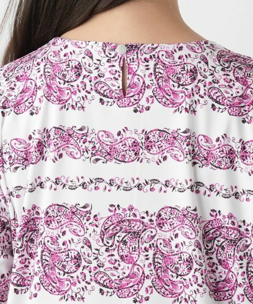 Leilian PLUS HOUSE / レリアンプラスハウス シャツ・ブラウス | 【店舗人気】ペイズリー柄キーネックブラウス | 詳細11