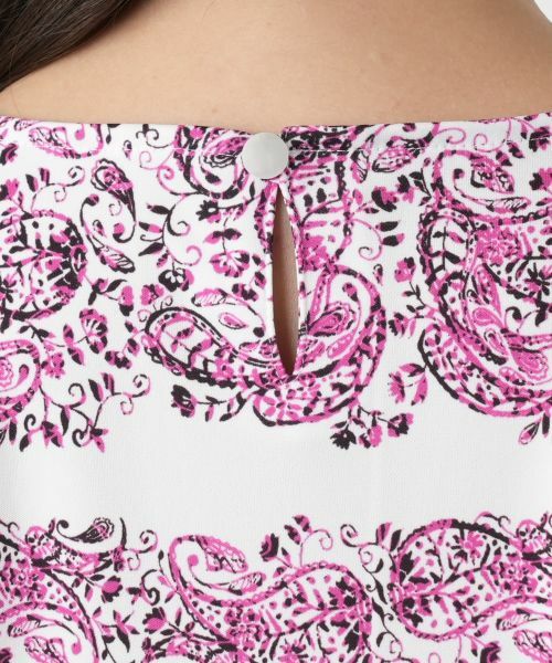 Leilian PLUS HOUSE / レリアンプラスハウス シャツ・ブラウス | 【店舗人気】ペイズリー柄キーネックブラウス | 詳細12