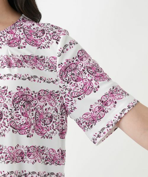 Leilian PLUS HOUSE / レリアンプラスハウス シャツ・ブラウス | 【店舗人気】ペイズリー柄キーネックブラウス | 詳細13