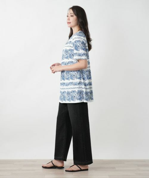 Leilian PLUS HOUSE / レリアンプラスハウス シャツ・ブラウス | 【店舗人気】ペイズリー柄キーネックブラウス | 詳細2