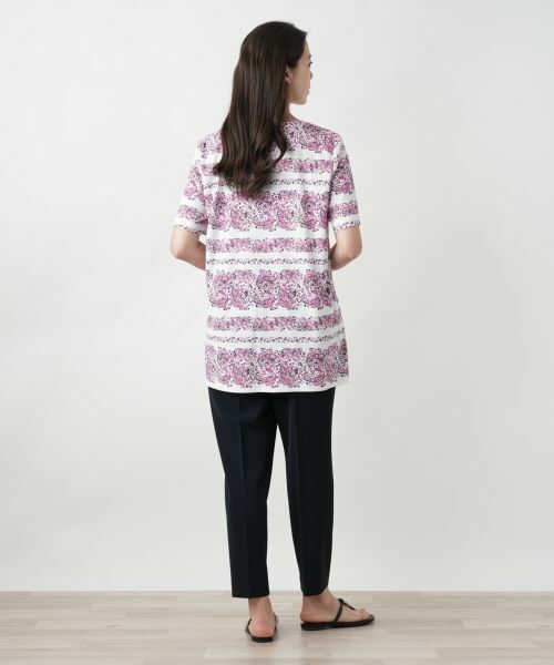 Leilian PLUS HOUSE / レリアンプラスハウス シャツ・ブラウス | 【店舗人気】ペイズリー柄キーネックブラウス | 詳細6