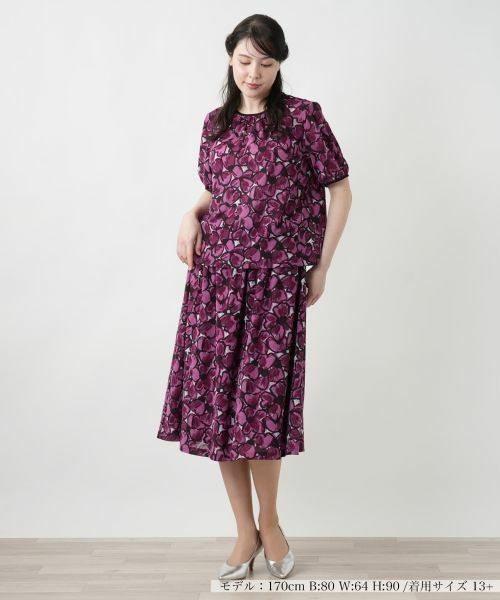 Leilian PLUS HOUSE / レリアンプラスハウス シャツ・ブラウス | 【店舗人気】フラワー柄クルーネックブラウス | 詳細4