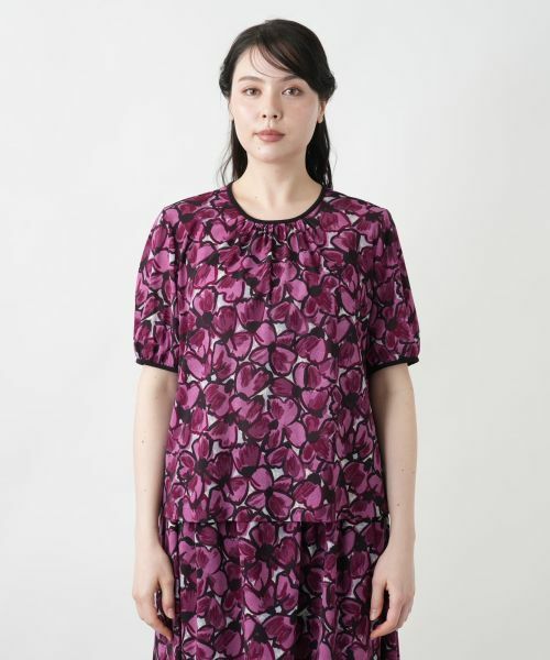 Leilian PLUS HOUSE / レリアンプラスハウス シャツ・ブラウス | 【店舗人気】フラワー柄クルーネックブラウス | 詳細7