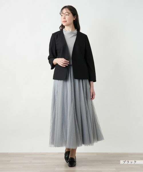 Leilian PLUS HOUSE / レリアンプラスハウス テーラードジャケット | 【店舗人気】ノーカラージャケット | 詳細1