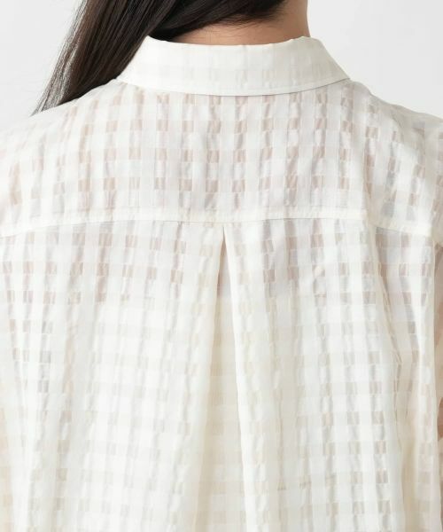 Leilian PLUS HOUSE / レリアンプラスハウス シャツ・ブラウス | 【店舗人気】シアーチェックブラウス【Leilian WHITE LABEL】 | 詳細14