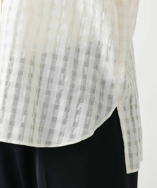 Leilian PLUS HOUSE / レリアンプラスハウス シャツ・ブラウス | 【店舗人気】シアーチェックブラウス【Leilian WHITE LABEL】 | 詳細16