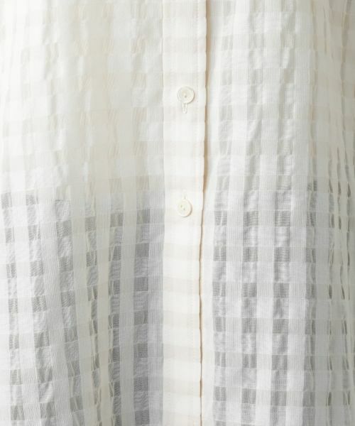 Leilian PLUS HOUSE / レリアンプラスハウス シャツ・ブラウス | 【店舗人気】シアーチェックブラウス【Leilian WHITE LABEL】 | 詳細18