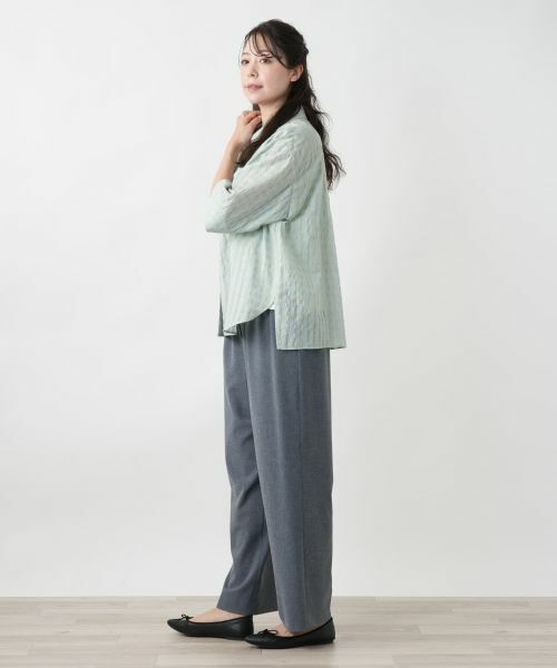 Leilian PLUS HOUSE / レリアンプラスハウス シャツ・ブラウス | 【店舗人気】シアーチェックブラウス【Leilian WHITE LABEL】 | 詳細5