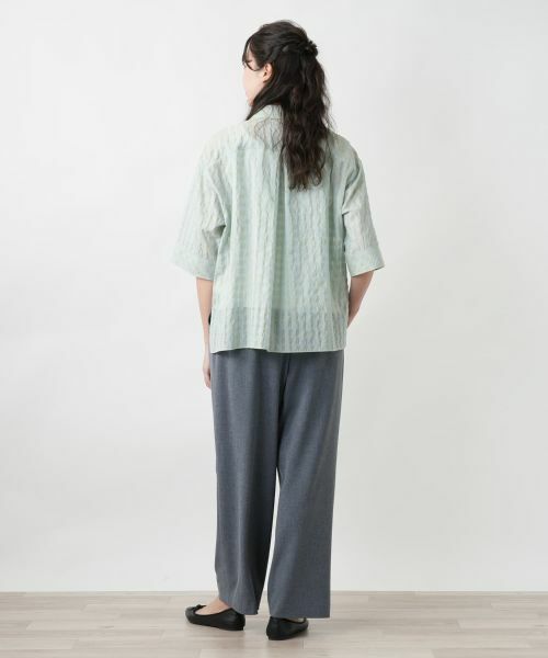 Leilian PLUS HOUSE / レリアンプラスハウス シャツ・ブラウス | 【店舗人気】シアーチェックブラウス【Leilian WHITE LABEL】 | 詳細6